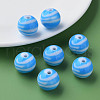 Opaque Striped Acrylic Beads MACR-S373-27B-09-5