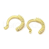 Brass Micro Pave Cubic Zirconia Cuff Earrings EJEW-C104-043G-2