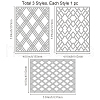 3Pcs 3 Styles Carbon Steel Cutting Dies Stencils DIY-WH0309-658-6