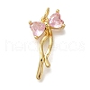 Rack Plating Brass Micro Pave Cubic Zirconia Pendants KK-I720-40G-2