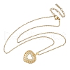 Brass Crystal Rhinestone Hollow Pendant Necklaces NJEW-P331-01D-G-2