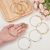Beebeecraft 10Pcs 2 Colors Adjustable 304 Stainless Steel Bangles Making MAK-BBC0001-17-3