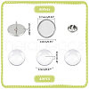 Unicraftale DIY Blank Dome Brooch Making Kit STAS-UN0052-95B-3