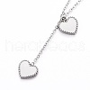 Heart 304 Stainless Steel Enamel Jewelry Sets SJEW-H302-04-3