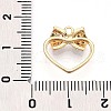 Brass Micro Pave Cubic Zirconia Charms KK-N261-01G-3