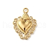 304 Stainless Steel Pendants STAS-V006-03G-02-1