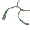 Braided Cotton Cord Bracelet Making MAK-L043-02G-11-3