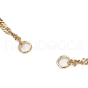 2Pcs 2 Colors 304 Stainless Steel Singapore Chain Bracelet Makings AJEW-JB01321-3