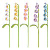 5Pcs 5 Colors Flower Cotton with Iron Knitted Costume Ornament Accessories DIY-FG0005-56-1