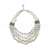 Bohemia Style Glass Seed Bead Multi-strand Necklaces NJEW-H063-01P-03-2