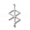 304 Stainless Steel Amulet Rune Love Peace Connector Charms STAS-S149-09P-1