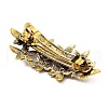 Flower Alloy Rhinestone Hair Barrettes PHAR-S604-01AG-02-3