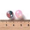 Transparent & Crackle & Frosted & Baking Print Glass Beads GLAA-XCP0001-53-3