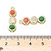 Brass Micro Pave Cubic Zirconia Pendants KK-D357-14G-3