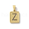 304 Stainless Steel Alphabet Pendants STAS-S152-01G-Z-1