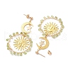 Vintage Natural Peridot Ear Studs EJEW-JE05807-01-5