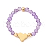 Natural Amethyst Rings RJEW-TA00199-01-3