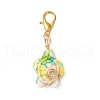 Sea Turtle Dyed Synthetic Turquoise Pendant Decorations HJEW-JM03337-4