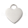 304 Stainless Steel Rhinestone Pendants STAS-M311-06P-2