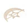 Brass Etched Metal Embellishments Big Pendants KK-Z058-08KCG-2