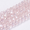 Electroplate Glass Beads Strands EGLA-F120-AB-A03-1