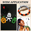 SOFPLATE 800Pcs 4 Colors Halloween Opaque Plastic Beads KY-SP0001-08-6