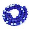Frosted Opaque Glass Beads Strands GLAA-T032-P8mm-MBB11-2