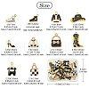 20Pcs 10 Styles Alloy Enamel Pendants ENAM-YW0004-15-2