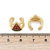 Brass Enamel Cuff Earrings EJEW-Q036-02B-G-3