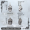 Unicraftale 4Pcs 2 Styles Stainless Steel Pendants STAS-UN0054-69-3