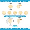 Unicraftale 24Pcs 6 Style Flat Round with Textured 304 Stainless Steel Stud Earring Findings STAS-UN0027-39-3