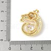 Brass Micro Pave Cubic Zirconia Pendants ZIRC-I071-21G-3