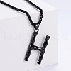 Stylish Stainless Steel Initial Pendant Necklaces SR1473-8-1