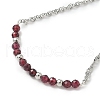 Natural Garnet Beads Link Bracelets BJEW-JB11835-01-3