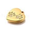 304 Stainless Steel Rhinestone Pendants STAS-R159-55G-02-2