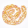Electroplate Glass Beads Strands EGLA-S176-03-2