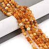 Natural Striped Agate/Banded Agate Beads Strands G-H037-A02-01-1