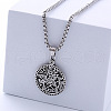 Vintage Round Star Hip Hop Street Punk Stainless Steel Pendant Necklace Jewelry DB2140-5