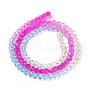 Transparent Painted Glass Beads Strands X1-DGLA-A034-T3mm-A14-5