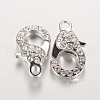 Alloy Glass Rhinestone Lobster Claw Clasps ZIRC-F022-63-2