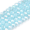 Electroplate Glass Beads Strands EGLA-A034-P2mm-B15-1
