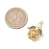 Glass Pearl Round Beaded Pendants PALLOY-MZ00747-01-2