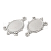 Non-Tarnish 304 Stainless Steel Cabochon Connector Settings STAS-L020-017P-2
