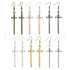 6 Pair 6 Color Alloy Long Dangle Earrings EJEW-JE05522-1