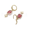 Glass Leverback Earrings EJEW-JE06397-05-4