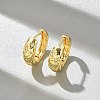 Star Brass Micro Pave Clear Cubic Zirconia Hoop Earrings EJEW-D311-104G-1