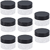 CRASPIRE 8Pcs Transparent Plastic Empty Portable Facial Cream Jar CON-CP0001-015B-1