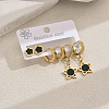 3 Pairs Flower Stainless Steel Earring Sets ZH5576-1-4