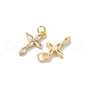 Brass Micro Pave Cubic Zirconia Pendants KK-Q068-49A-G-2