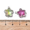 Brass Glass Connector Charms KK-Z103-12P-4
